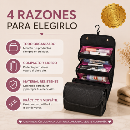 GlamBag™ 💄✨ Estuche Bolso Organizador Maquillaje ⭐⭐⭐⭐⭐