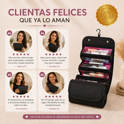 GlamBag™ 💄✨ Estuche Bolso Organizador Maquillaje ⭐⭐⭐⭐⭐