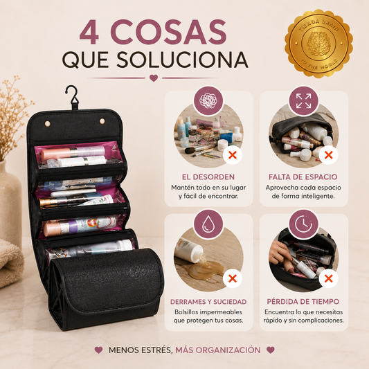 GlamBag™ 💄✨ Estuche Bolso Organizador Maquillaje ⭐⭐⭐⭐⭐