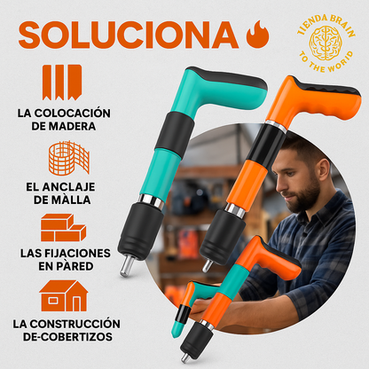 NailForce™ 🔫🔩PISTOLA DE CLAVOS + 200 CLAVOS ⭐⭐⭐⭐⭐