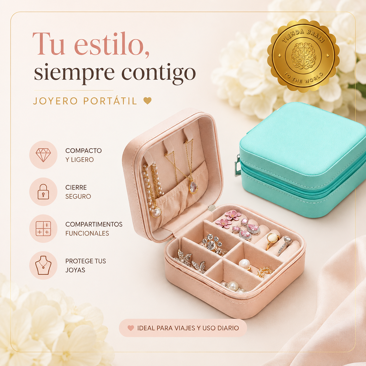JoyaGo™ 👜✨Joyero Para Viajes Organizador Joyas ⭐⭐⭐⭐⭐