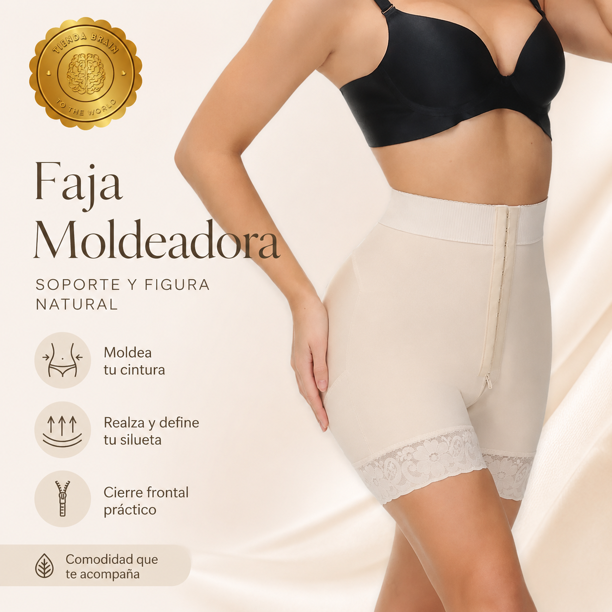 CurveLuxe™ ✨🖤🌸Faja Short Levanta Gluteo Aplana Abdomen ⭐⭐⭐⭐⭐