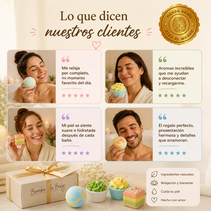 BathCakes™ 🧁🛁💖Set de 6 pcs Bombas CUP CAKE Bañera ⭐⭐⭐⭐⭐