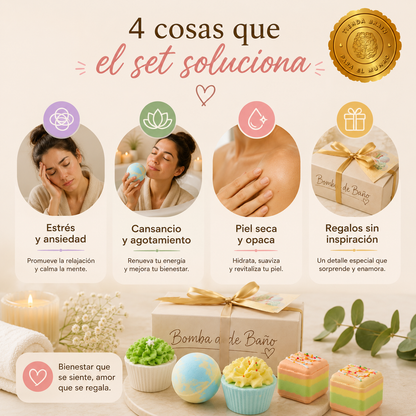 BathCakes™ 🧁🛁💖Set de 6 pcs Bombas CUP CAKE Bañera ⭐⭐⭐⭐⭐