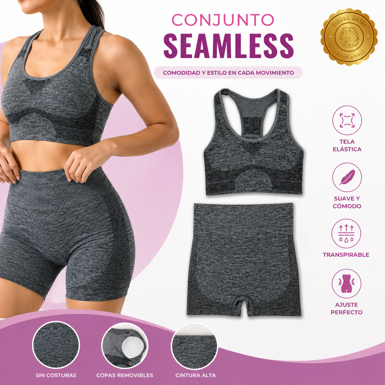 SereniWear™ 🌿🧘‍♀️Conjunto Yoga ⭐⭐⭐⭐⭐