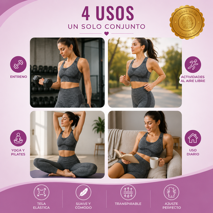 SereniWear™ 🌿🧘‍♀️Conjunto Yoga ⭐⭐⭐⭐⭐