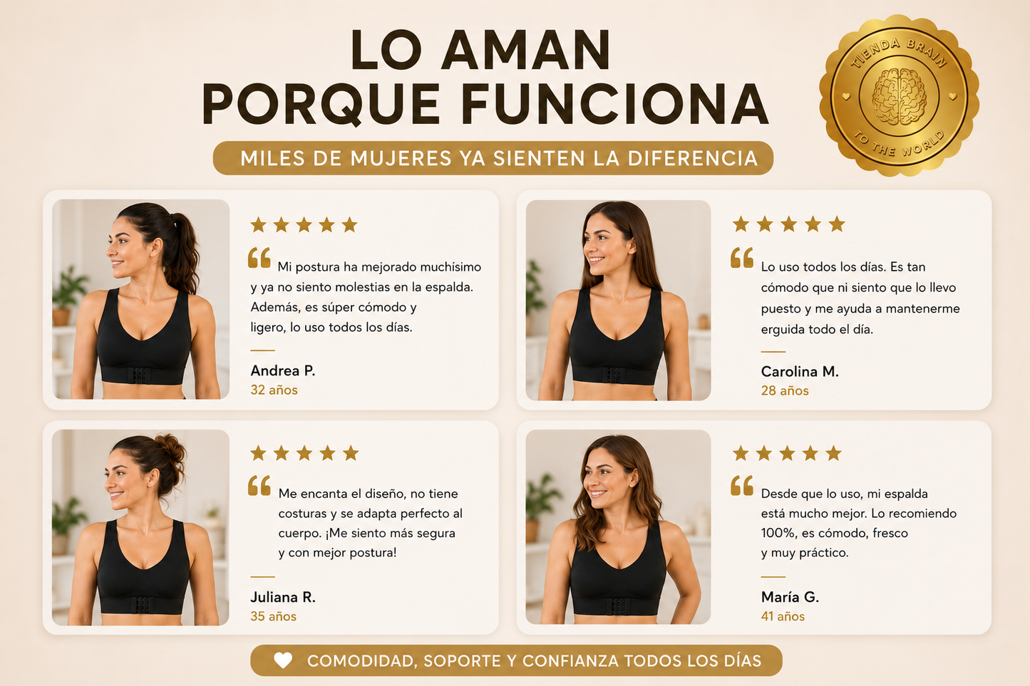 SpineCare™ 🦴✨Sosten Corrector De Postura Ortopédico ⭐⭐⭐⭐⭐