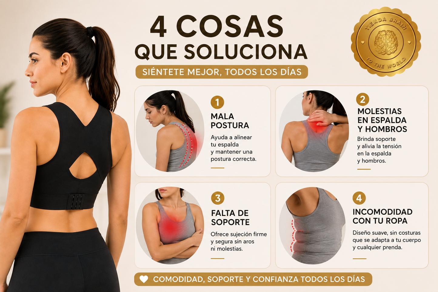 SpineCare™ 🦴✨Sosten Corrector De Postura Ortopédico ⭐⭐⭐⭐⭐