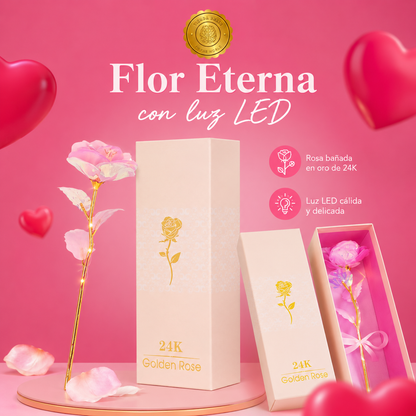 GlowBox™ 💖✨Caja Rosa Eterna Con Luz LED Colorida ⭐⭐⭐⭐⭐