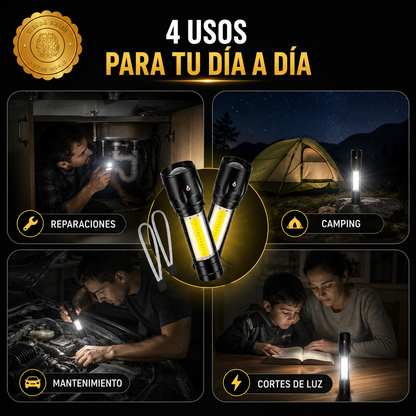 AuraBeam Duo™ 💎🔋 2 Mini Linterna Led Recargable Bolsillo⭐⭐⭐⭐⭐