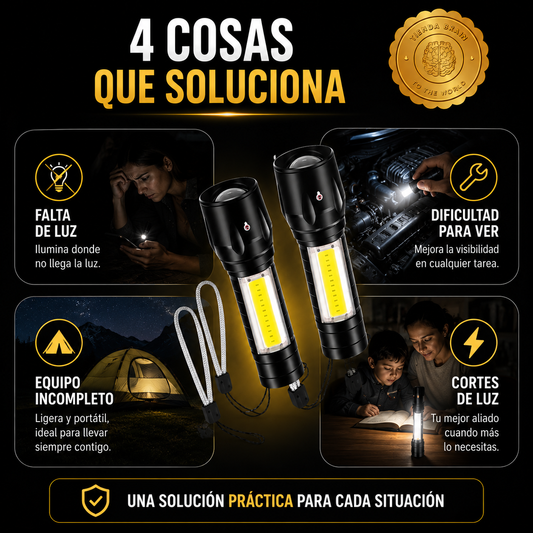 AuraBeam Duo™ 💎🔋 2 Mini Linterna Led Recargable Bolsillo⭐⭐⭐⭐⭐