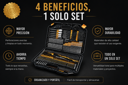 DrillMaster 246™ 🛠️🔥 caja 246 Puntas De Taladros Brocas Dados⭐⭐⭐⭐⭐