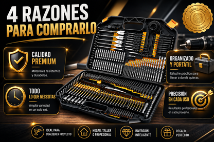 DrillMaster 246™ 🛠️🔥 caja 246 Puntas De Taladros Brocas Dados⭐⭐⭐⭐⭐