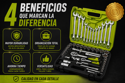 TitanTools Elite™ 🔩🔨JUEGO DE HERRAMIENTAS DE 61 PIEZAS⭐⭐⭐⭐⭐