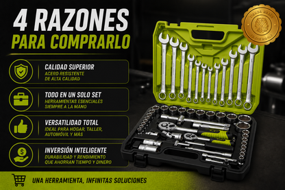 TitanTools Elite™ 🔩🔨JUEGO DE HERRAMIENTAS DE 61 PIEZAS⭐⭐⭐⭐⭐
