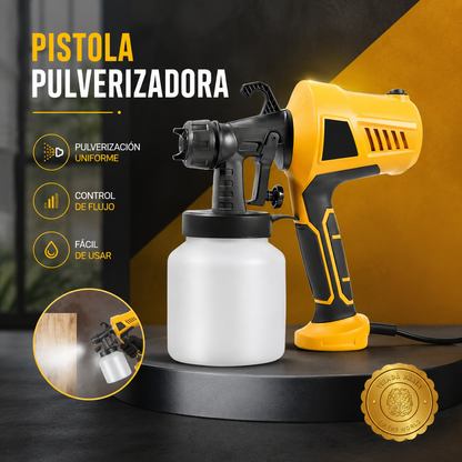 PowerFlow 360™ 🛠️💥COMPRESOR DE PINTURA AMARILLO PISTOLA⭐⭐⭐⭐⭐