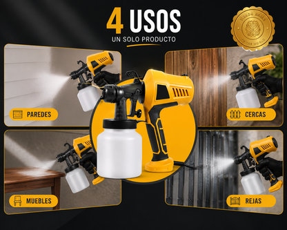PowerFlow 360™ 🛠️💥COMPRESOR DE PINTURA AMARILLO PISTOLA⭐⭐⭐⭐⭐