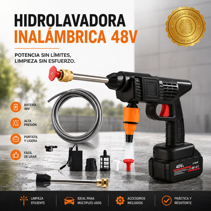 PowerJet24™ 💦🔋⚡Hidrolavadora Inalambrica Bateria 24v ⭐⭐⭐⭐⭐