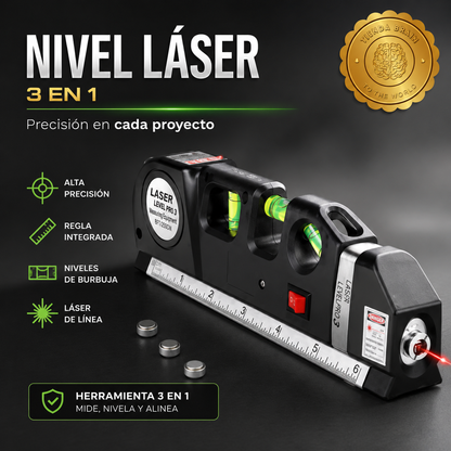 LaserLine™ 📏🔴📐NIVEL LÁSER CON CINTA MÉTRICA⭐⭐⭐⭐⭐