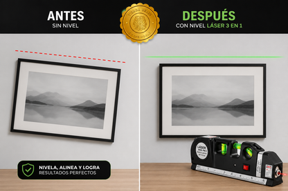 LaserLine™ 📏🔴📐NIVEL LÁSER CON CINTA MÉTRICA⭐⭐⭐⭐⭐