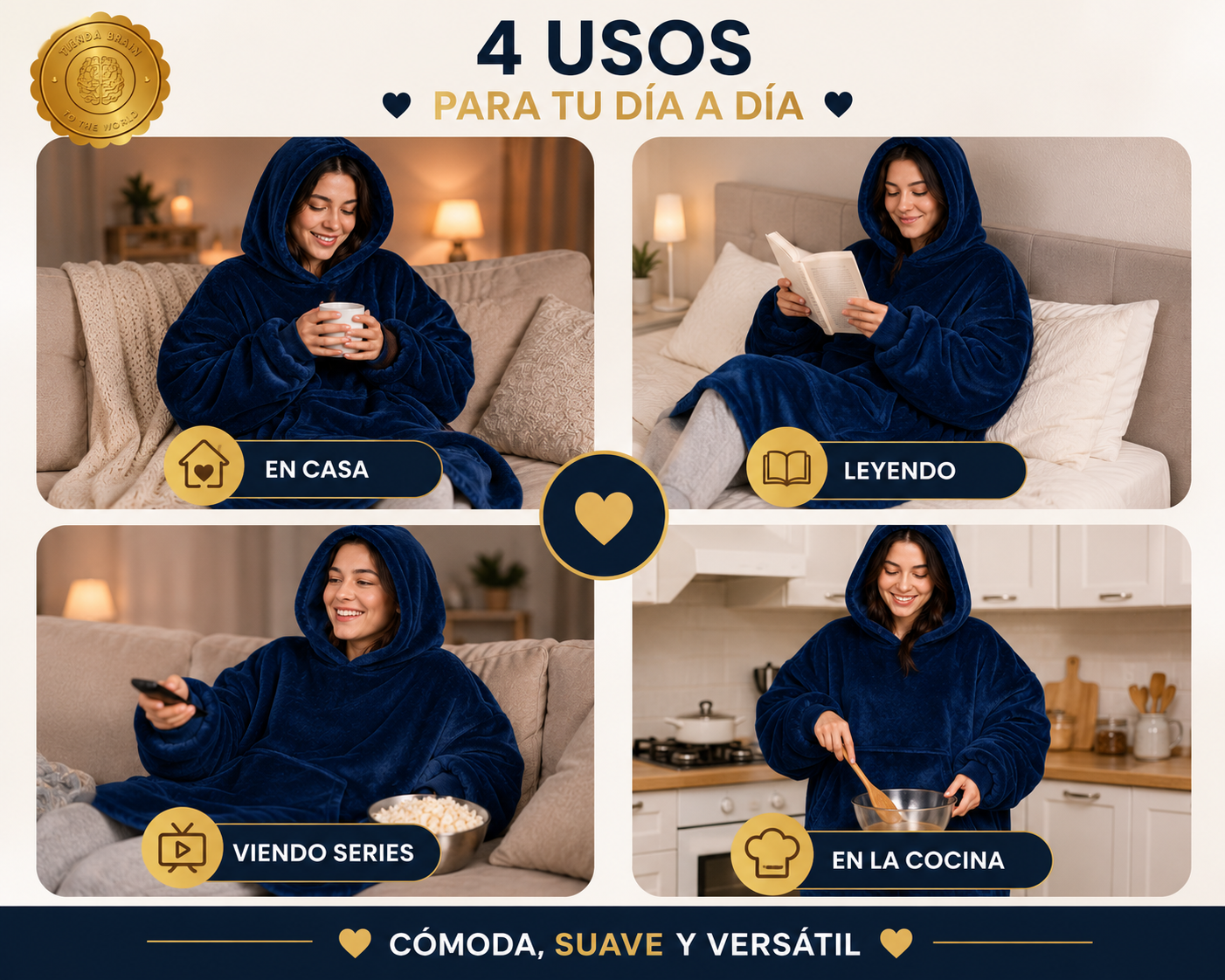 SnugHoody™ ☁️🧥Polerones Felpa Con Capucha Manta Polar⭐⭐⭐⭐⭐