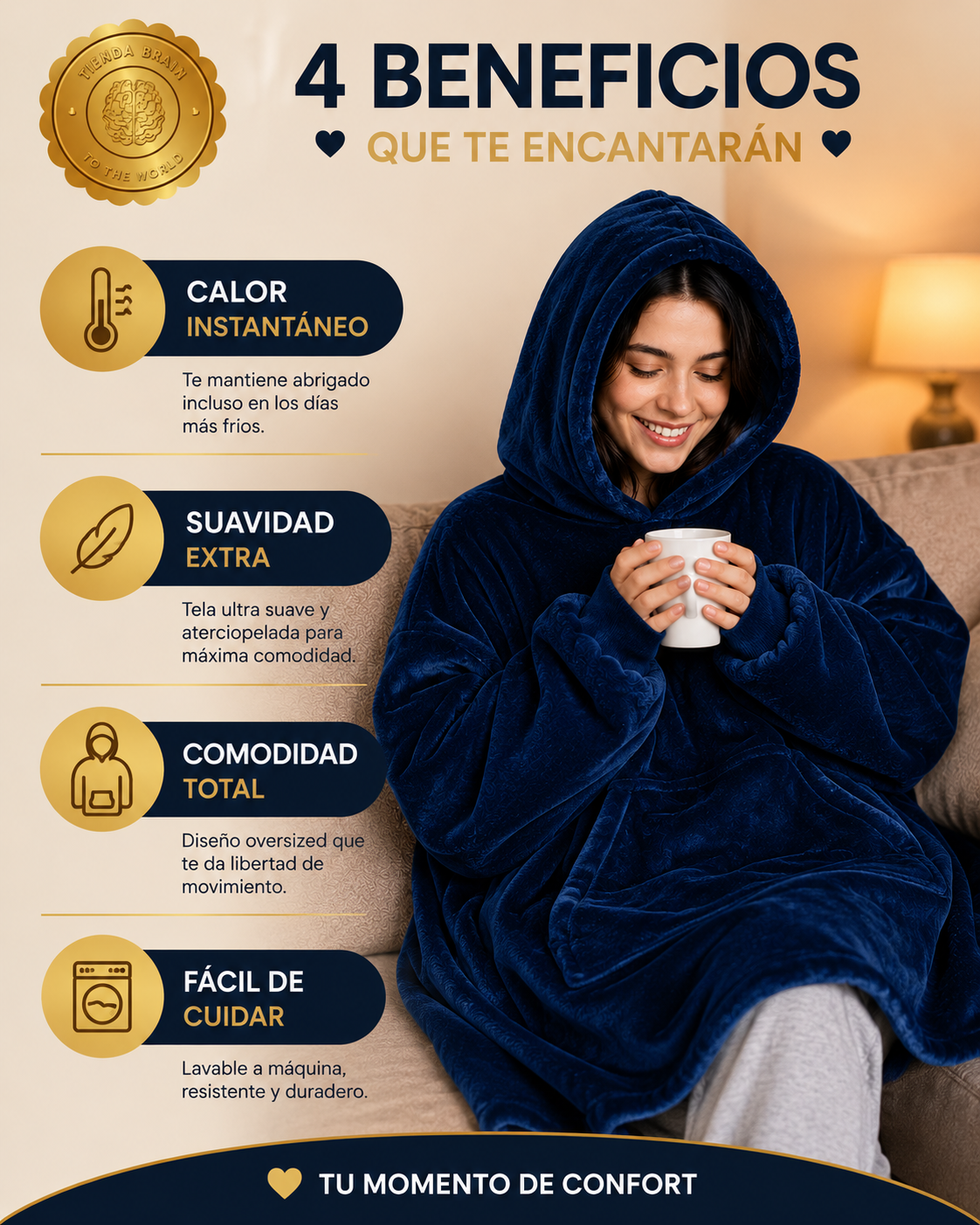 SnugHoody™ ☁️🧥Polerones Felpa Con Capucha Manta Polar⭐⭐⭐⭐⭐