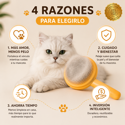 PurePaws™ 🐈☁️Peine Autolimpiante Para Mascotas ⭐⭐⭐⭐⭐