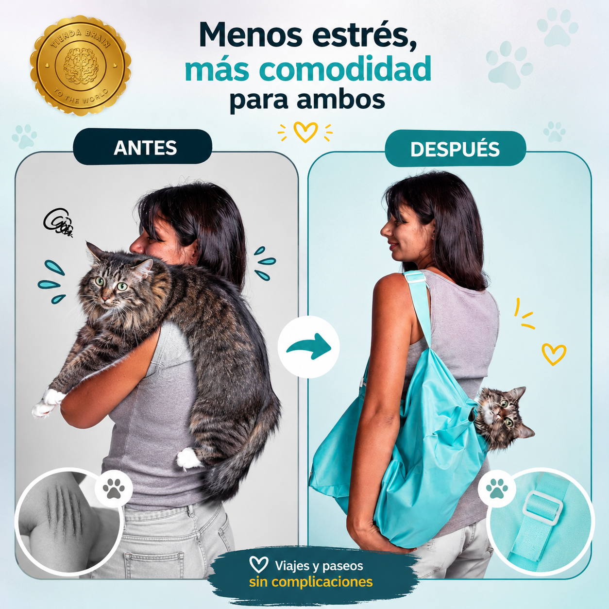 MeowCarry™ 🐱👜BOLSA DE TRANSPORTE PORTABLE PARA GATOS⭐⭐⭐⭐⭐