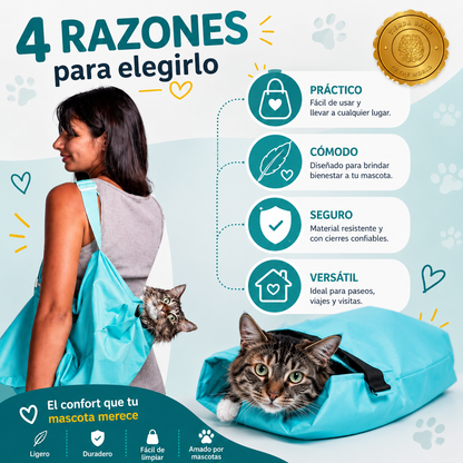 MeowCarry™ 🐱👜BOLSA DE TRANSPORTE PORTABLE PARA GATOS⭐⭐⭐⭐⭐