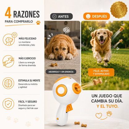 TreatBlaster™ 🍖🚀Lanzador de golosinas para perros⭐⭐⭐⭐⭐