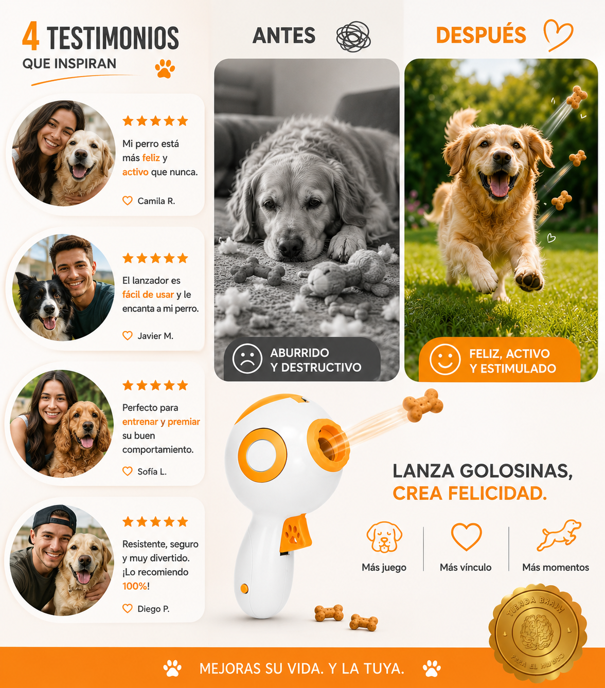 TreatBlaster™ 🍖🚀Lanzador de golosinas para perros⭐⭐⭐⭐⭐