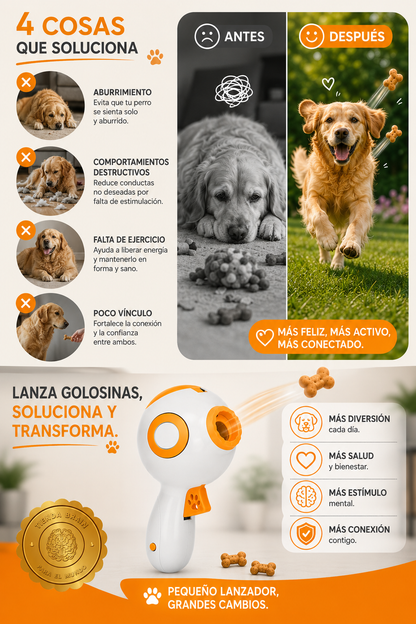 TreatBlaster™ 🍖🚀Lanzador de golosinas para perros⭐⭐⭐⭐⭐