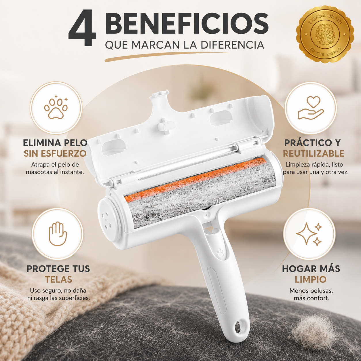 FurClean™ 🐾🧼Rodillo Removedor De Pelo⭐⭐⭐⭐⭐