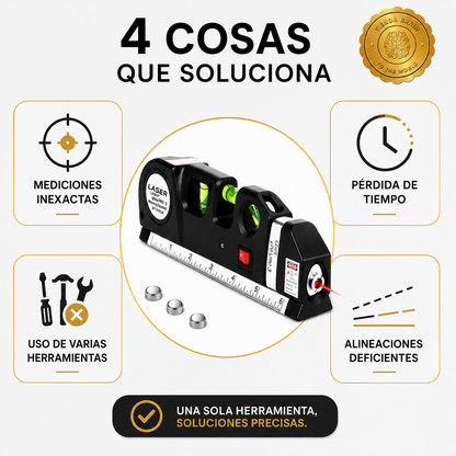 LaserLine™ 📏🔴📐NIVEL LÁSER CON CINTA MÉTRICA⭐⭐⭐⭐⭐