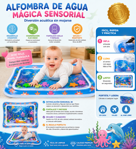 SplashyMind™ 🌈💧Alfombra Sensorial Estimulación De Agua ⭐⭐⭐⭐⭐
