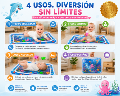 SplashyMind™ 🌈💧Alfombra Sensorial Estimulación De Agua ⭐⭐⭐⭐⭐