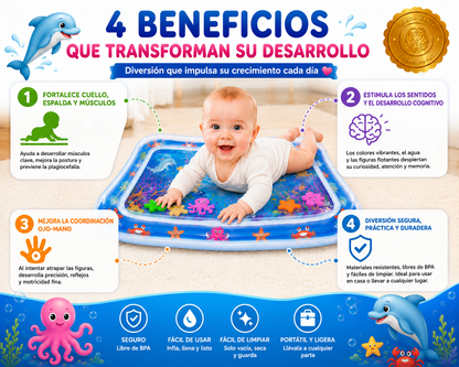 SplashyMind™ 🌈💧Alfombra Sensorial Estimulación De Agua ⭐⭐⭐⭐⭐