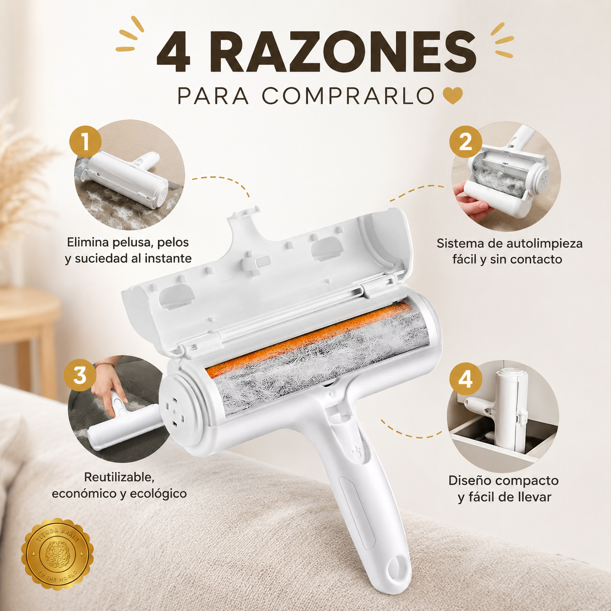 FurClean™ 🐾🧼Rodillo Removedor De Pelo⭐⭐⭐⭐⭐