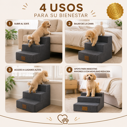 DoggyClimb™ 🐶⬆️Escaleras De 3 Pasos Para Mascotas Perro⭐⭐⭐⭐⭐