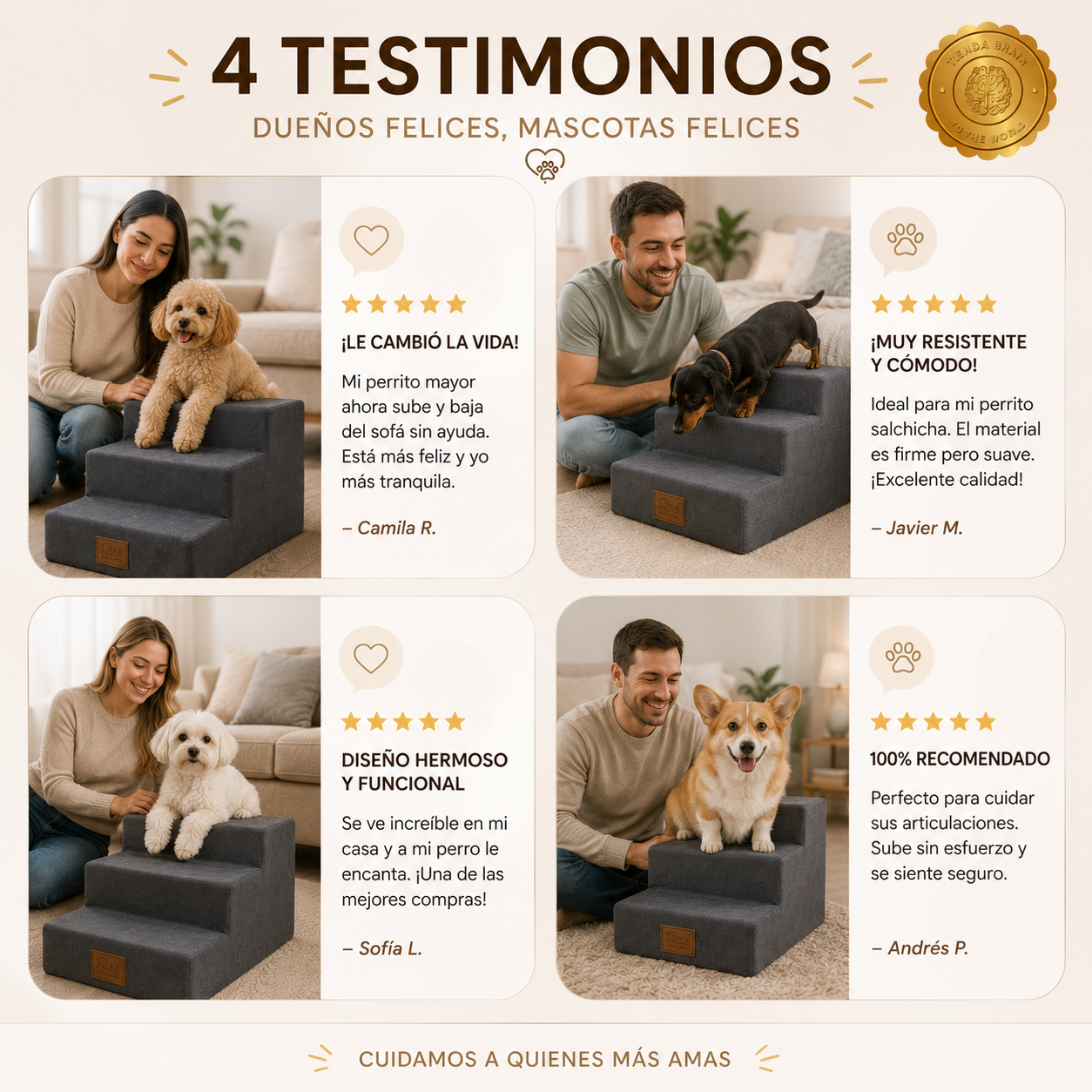 DoggyClimb™ 🐶⬆️Escaleras De 3 Pasos Para Mascotas Perro⭐⭐⭐⭐⭐