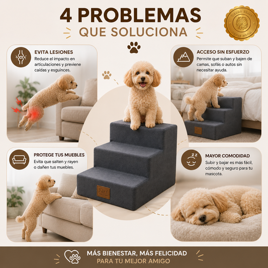 DoggyClimb™ 🐶⬆️Escaleras De 3 Pasos Para Mascotas Perro⭐⭐⭐⭐⭐