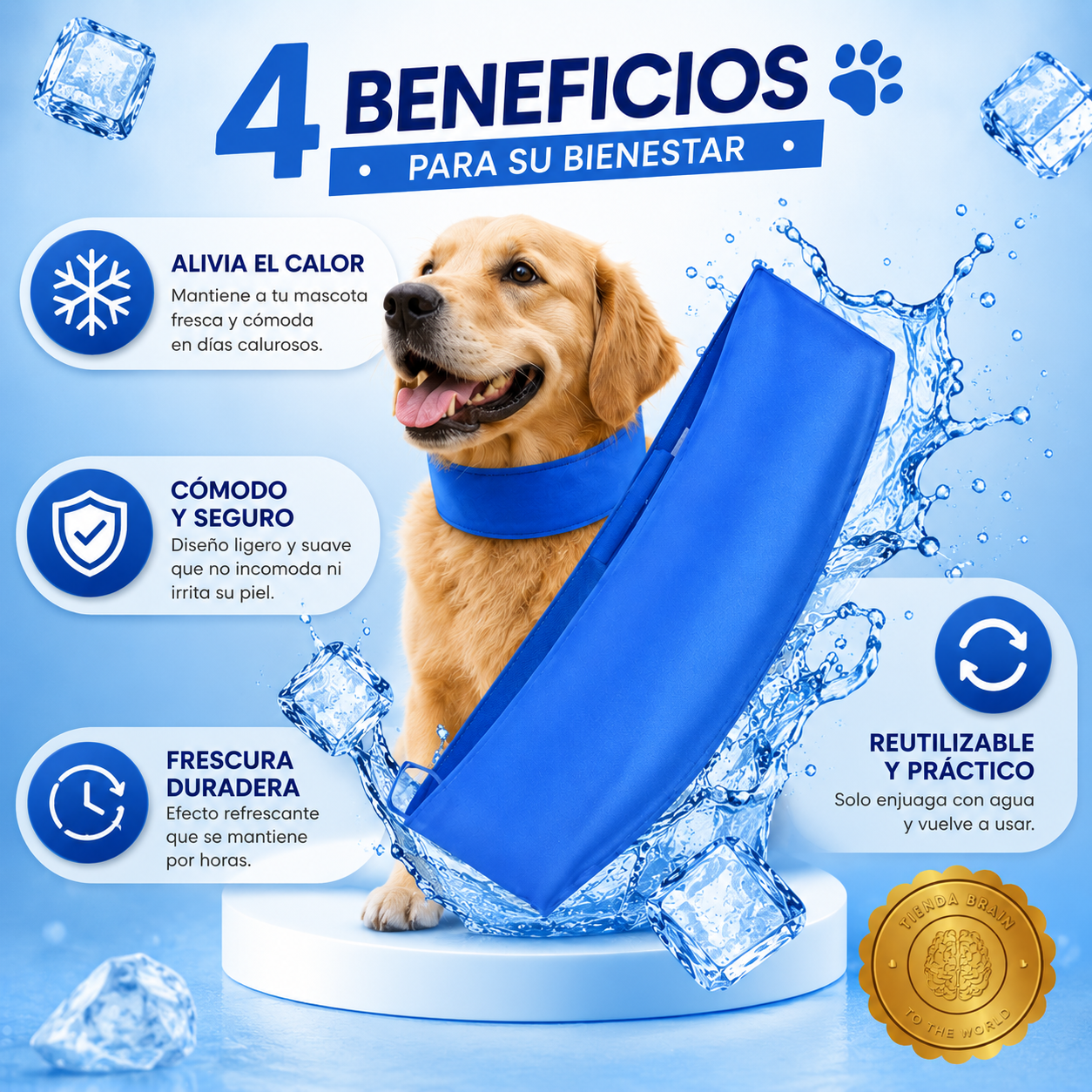 CoolPaw™ ❄️🐾🧊Collar Refrescante para Mascota⭐⭐⭐⭐⭐