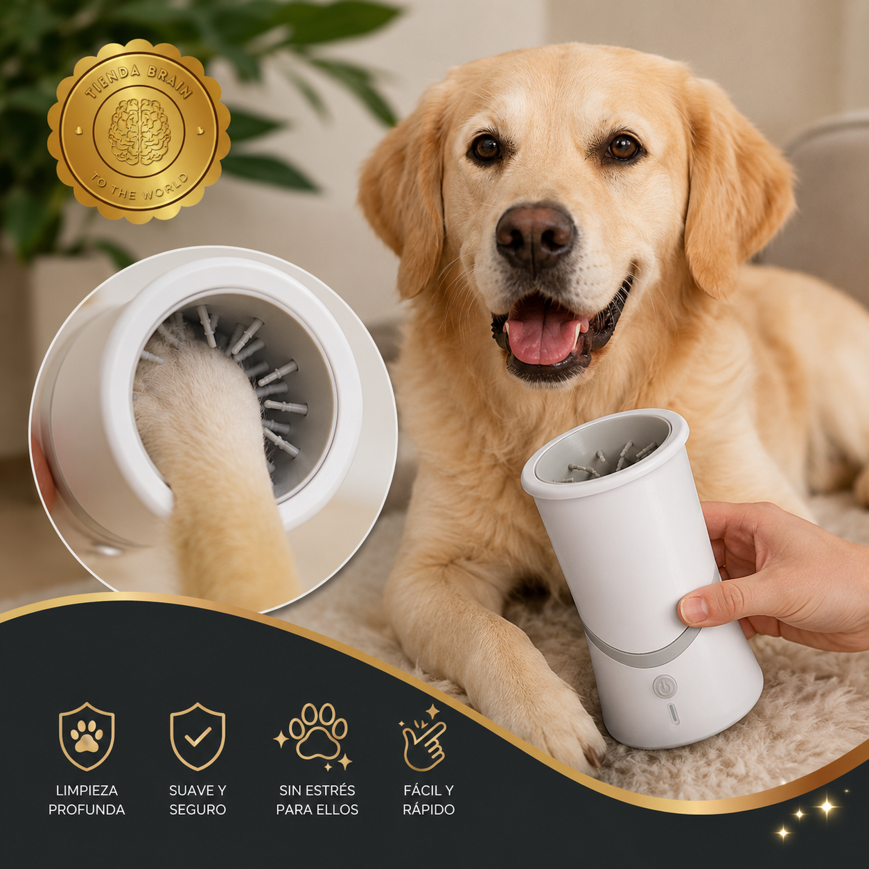 AutoPaw™ 🚿🐶✨LIMPIADOR AUTOMÁTICO DE PATAS⭐⭐⭐⭐⭐
