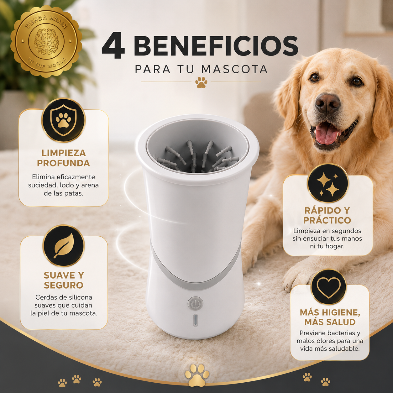 AutoPaw™ 🚿🐶✨LIMPIADOR AUTOMÁTICO DE PATAS⭐⭐⭐⭐⭐