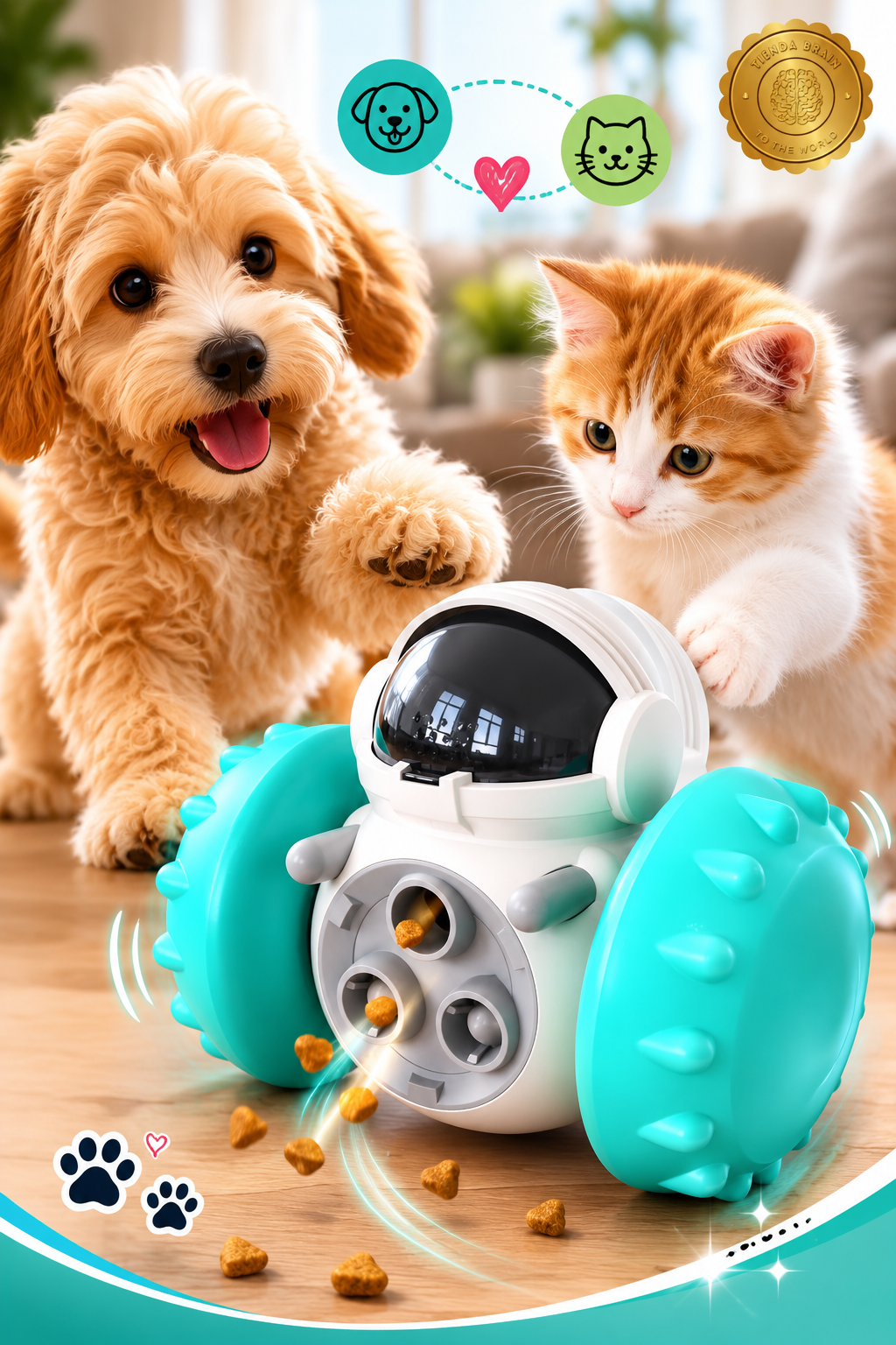 TreatFun™ 🎉🐾🦴Juguete Perro Dispensador De Alimento⭐⭐⭐⭐⭐