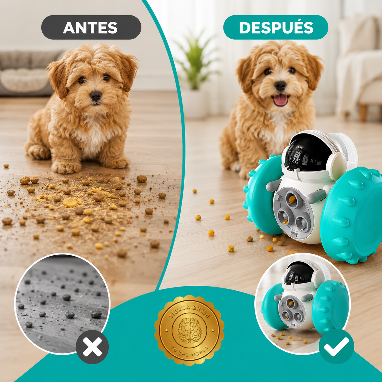 TreatFun™ 🎉🐾🦴Juguete Perro Dispensador De Alimento⭐⭐⭐⭐⭐