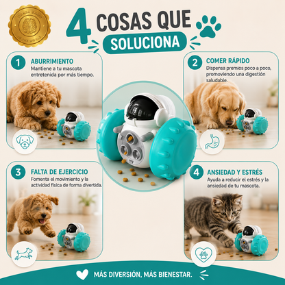 TreatFun™ 🎉🐾🦴Juguete Perro Dispensador De Alimento⭐⭐⭐⭐⭐