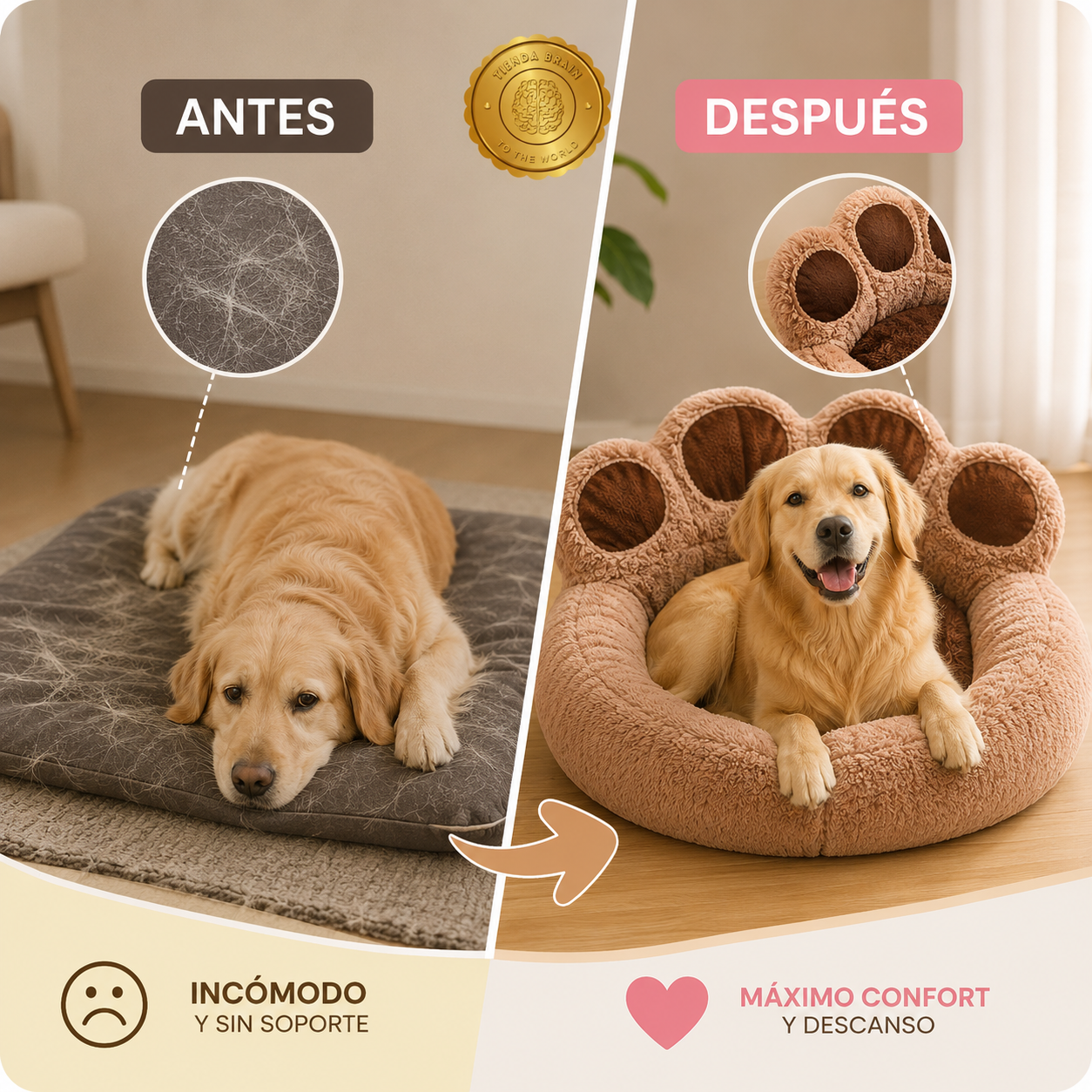 NapNest™ 🐶☁️💖Cama 50 cm para mascota perro⭐⭐⭐⭐⭐