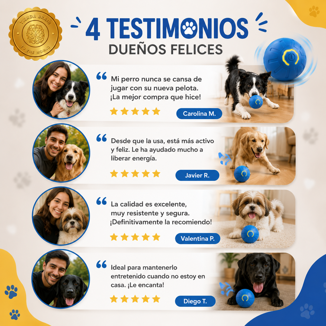 IntelliPaw™ 🎾🐶🧠Pelota Inteligente para Mascotas⭐⭐⭐⭐⭐