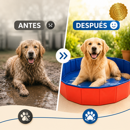SplashPaw™ 🐶💦🏖️Piscina Resistente para Perros 80x20 cm⭐⭐⭐⭐⭐